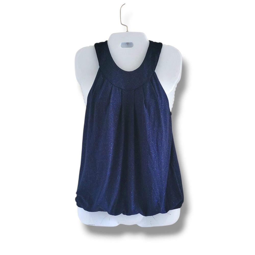 Promod | EUC Pretty Navy/Blue Shimmer Evening Halter Top (SIZE S)